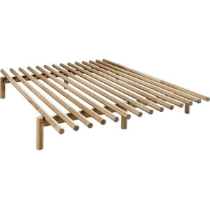 Dvoulůžková postel z borovicového dřeva Karup Design Pace Natural, 160 x 200  cm