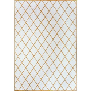 Okrově žluto-bílý venkovní koberec 80x150 cm Malaga – NORTHRUGS