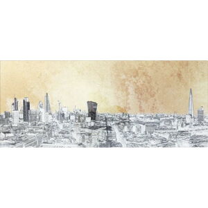 Zasklený obraz Kare Design London View, 120 x 50 cm