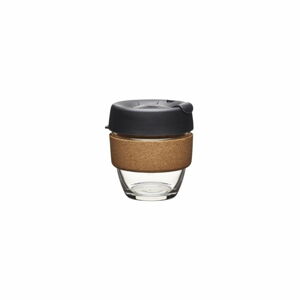 Černo-hnědý cestovní hrnek 227 ml Brew Cork Black S – KeepCup