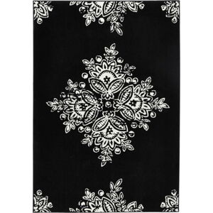Černo-bílý koberec Hanse Home Gloria Blossom, 200 x 290 cm