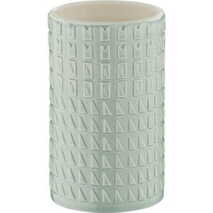 Zelený porcelánový kelímek na zubní kartáčky Kela Lenora