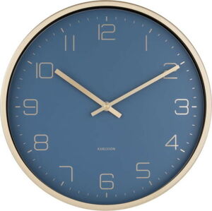 Modré nástěnné hodiny Karlsson Elegance