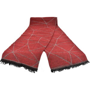 Červený dámský šál s příměsí bavlny Dolce Bonita Sky, 170 x 90 cm