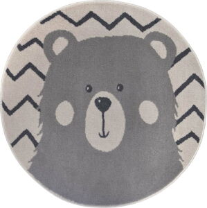 Šedý dětský koberec ø 100 cm Bear – Hanse Home