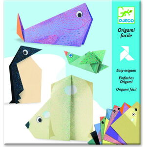 Sada 16 origami papírů s návodem Djeco Polar