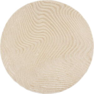 Béžový vlněný kulatý koberec ø 160 cm Channel – Flair Rugs