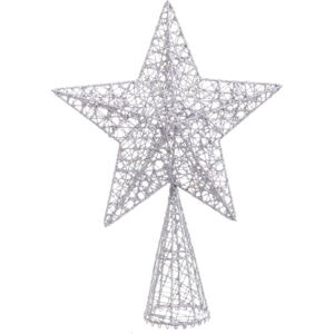 Hvězda na vánoční strom ve stříbrné barvě Unimasa Estrella