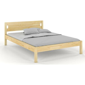 Dvoulůžková postel z borovicového dřeva 160x200 cm v přírodní barvě Laxbaken – Skandica