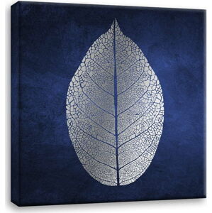 Obraz Styler Canvas Silver Uno White Leaf, 60 x 60 cm