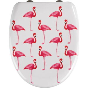WC sedátko se snadným zavíráním Wenko Flamingo, 45 x 38 cm