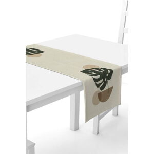 Béžový běhoun na stůl Kate Louise, 40 x 140 cm