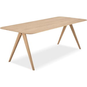Jídelní stůl z dubového dřeva Gazzda Ava, 220 x 90 cm