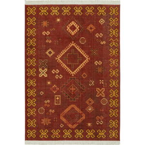 Červený koberec s podílem recyklované bavlny Nouristan, 160 x 230 cm
