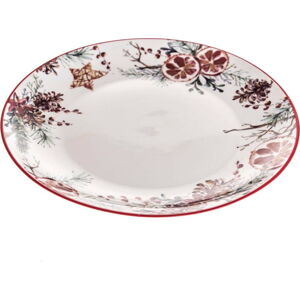 Bílý porcelánový talíř Dakls, ø 26,8 cm