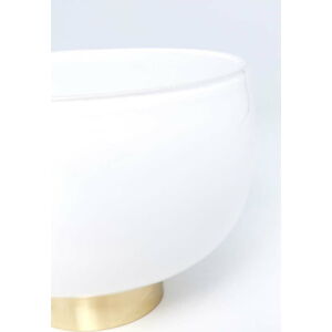 Skleněná bílá váza Kare Design Pure, výška 17 cm