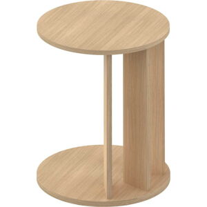 Kulatý odkládací stolek v dekoru dubu ø 50 cm Nora – TemaHome