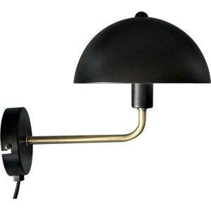 Nástěnná lampa v černo-zlaté barvě Leitmotiv Bonnet, výška 25 cm