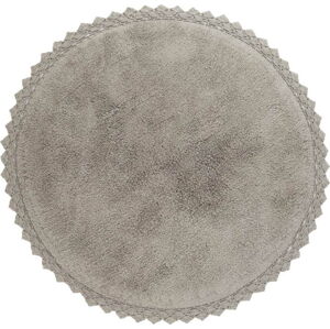 Šedý pratelný kulatý koberec ø 110 cm Perla – Nattiot