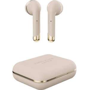 Bezdrátová sluchátka s krabičkou ve zlaté barvě Happy Plugs Air 1