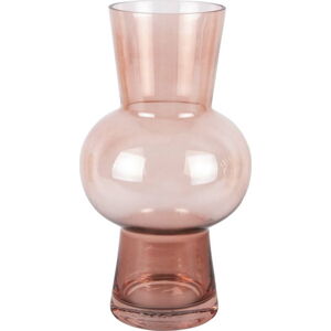 Světle růžová skleněná váza Gleam Sphere – PT LIVING