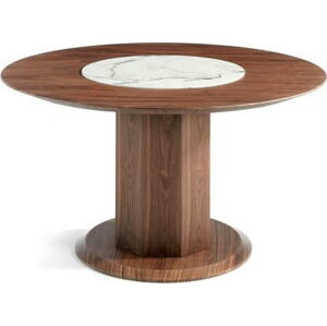 Jídelní stůl s podnožím z ořechového dřeva Ángel Cerdá Jasmine, ⌀ 120 cm