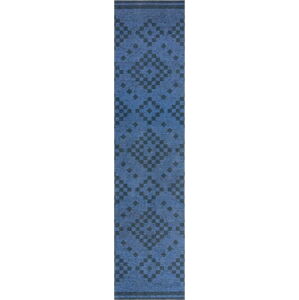 Tmavě modrý pratelný koberec běhoun 57x230 cm MATCH EVE – Flair Rugs