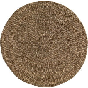 Hnědý koberec z mořských řas Geese Rustico Natural, ⌀ 120 cm