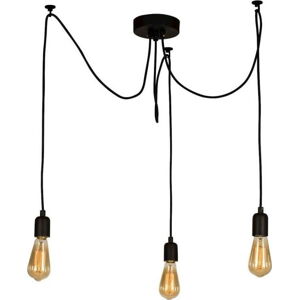 Černé závěsné svítidlo Wire Hanging Lamp Larro, 3 žárovky