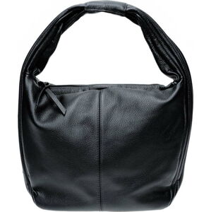Černá kožená kabelka se 2 kapsami Isabella Rhea
