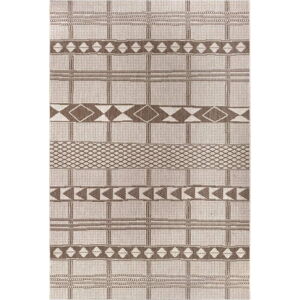 Hnědo-béžový venkovní koberec Ragami Madrid, 120 x 170 cm