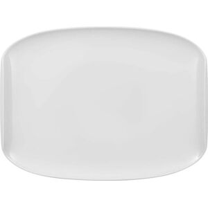 Bílý hranatý talíř z porcelánu Villeroy & Boch Urban Nature, 32 x 24,5 cm