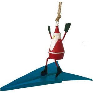 Vánoční závěsná ozdoba G-Bork Santa on Airplane