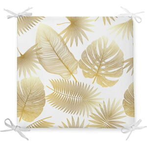 Podsedák s příměsí bavlny Minimalist Cushion Covers Gold Leaf, 42 x 42 cm
