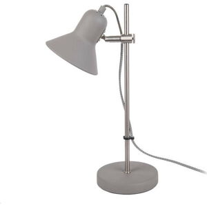 Světle šedá stolní lampa Leitmotiv Slender, výška 43 cm