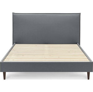 Tmavě šedá dvoulůžková postel Bobochic Paris Sary Dark, 160 x 200 cm
