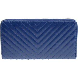Švestkově modrá koženková peněženka Carla Ferreri