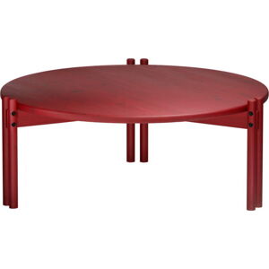 Červený kulatý konferenční stolek z borovicového dřeva ø 80 cm Sticks – Karup Design