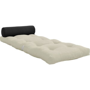 Šedobéžová futonová matrace 70x200 cm Wrap Beige/Dark Grey – Karup Design