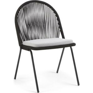 Černá zahradní židle s ocelovou konstrukcí La Forma Stand