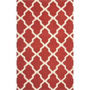 Vlněný koberec Safavieh Ava Red, 274 x 182 cm