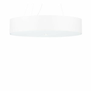 Bílé závěsné svítidlo s textilním stínidlem ø 60 cm Herra – Nice Lamps
