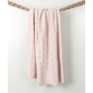 Růžová dětská deka s příměsí bavlny Homemania Decor Baby Baby, 90 x 90 cm