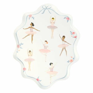 Papírové jednorázové tácky v sadě 8 ks Ballerina – Meri Meri