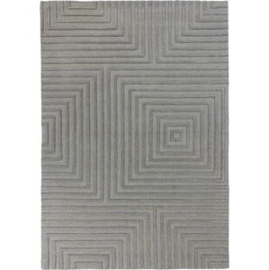 Šedý vlněný koberec Flair Rugs Estela, 160 x 230 cm