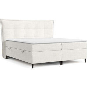 Krémová boxspring postel s úložným prostorem 140x200 cm Sinai – Maison de Rêve