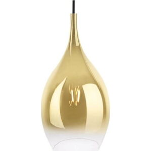 Skleněné závěsné svítidlo ve zlaté barvě Leitmotiv Drup, ø 20 cm