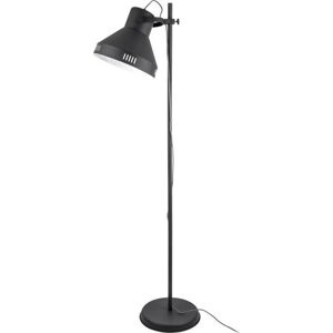 Černá stojací lampa Leitmotiv Tuned Iron, výška 180 cm