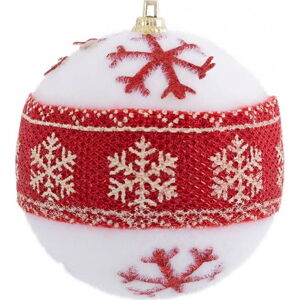 Sada 12 vánočních ozdob v červeno-bílé barvě Unimasa Foam, ø 6 cm