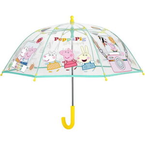 Transparentní dětský deštník odolný vůči větru Ambiance Peppa Pig, ⌀ 64 cm